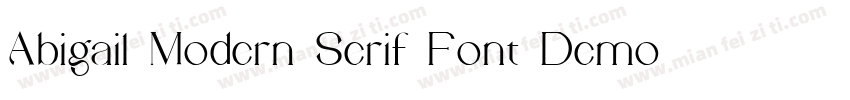 Abigail Modern Serif Font Demo字体转换